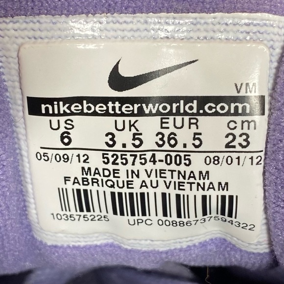 Nike Flex Experience RN Athletic Shoe Grey Purple TSS0928 - Picture 8 of 9